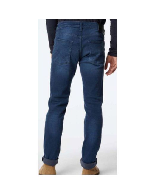 Gas Blue Cotton Slim Fit Jeans for men