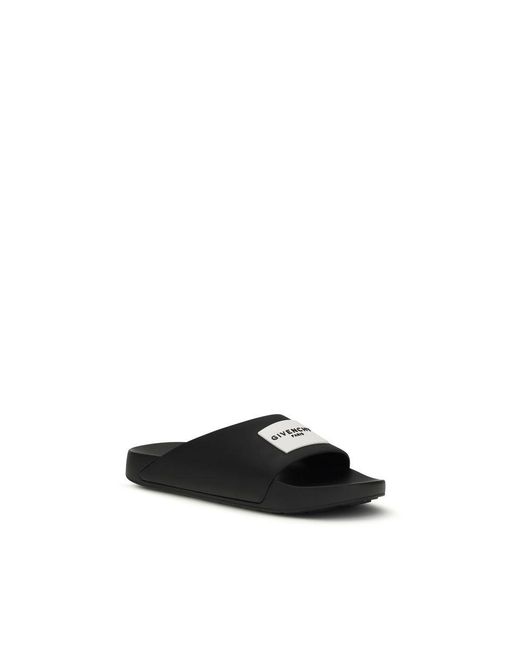 Givenchy Black Rubber Sandals