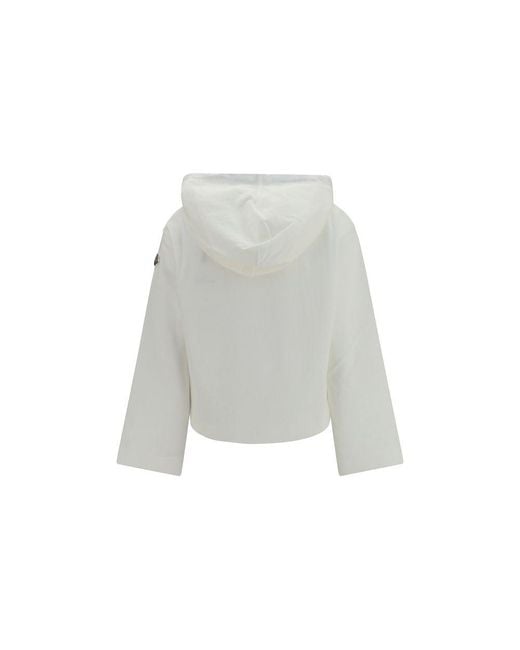 Moncler Gray White Cotton Sweatshirt