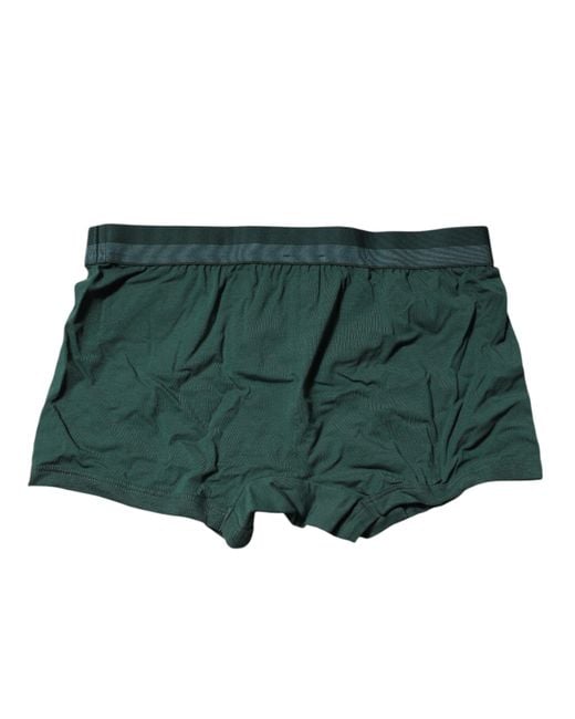 Dolce & Gabbana Green Cotton Regular Men Boxer Brief Underwear for men