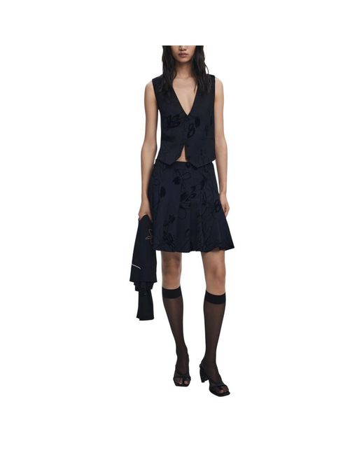 Desigual Black Polyester Mini Skirt