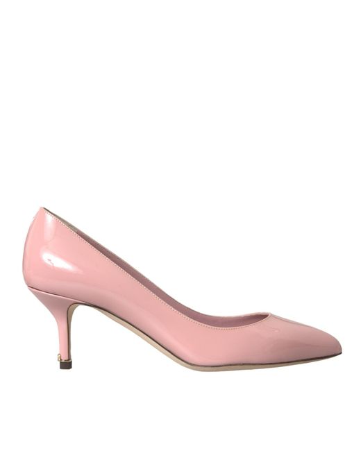 Dolce & Gabbana Pink Light Patent Leather Heels Pumps Shoes