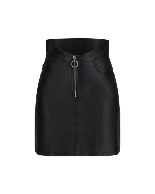Fiorucci Black Lamb Leather Mini Skirt