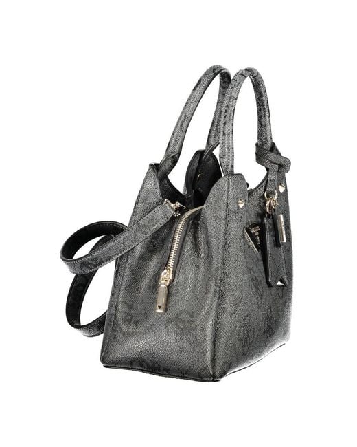 Guess Gray Nero Poliuretano Handbag