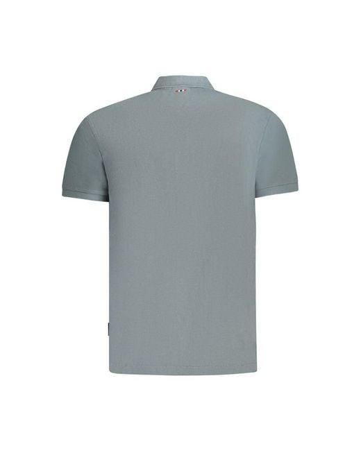 Napapijri Gray Cotton Polo Shirt for men