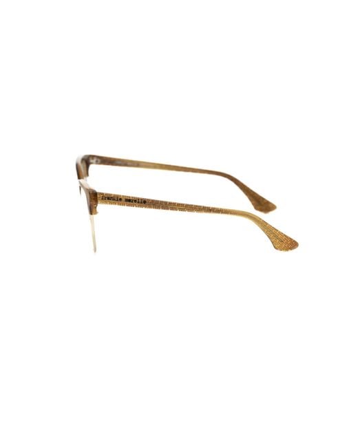 Frankie Morello Brown Metallic Fibre Frame