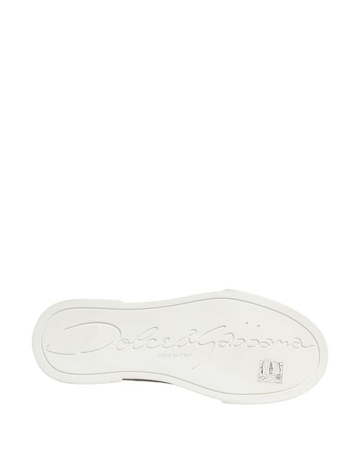 Dolce & Gabbana White Patchwork Low Top Sneakers Shoes