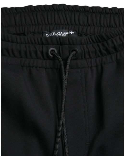 Dolce & Gabbana Black Cotton Blend Men Sweatpants Jogger Pants for men