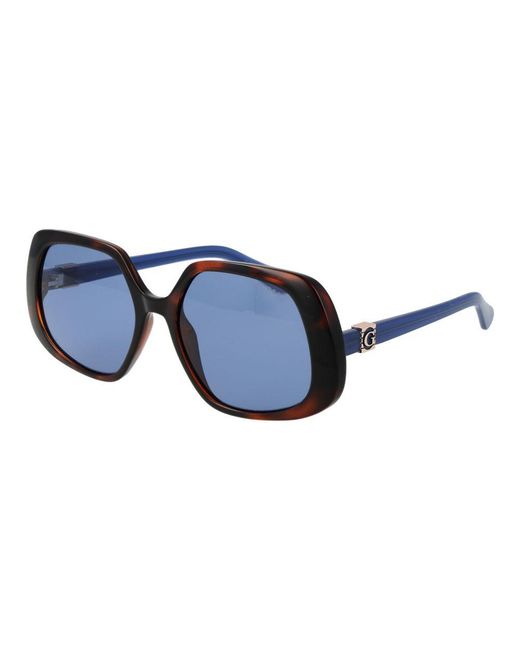 Guess Blue Brown Plastic Sunglasses for men