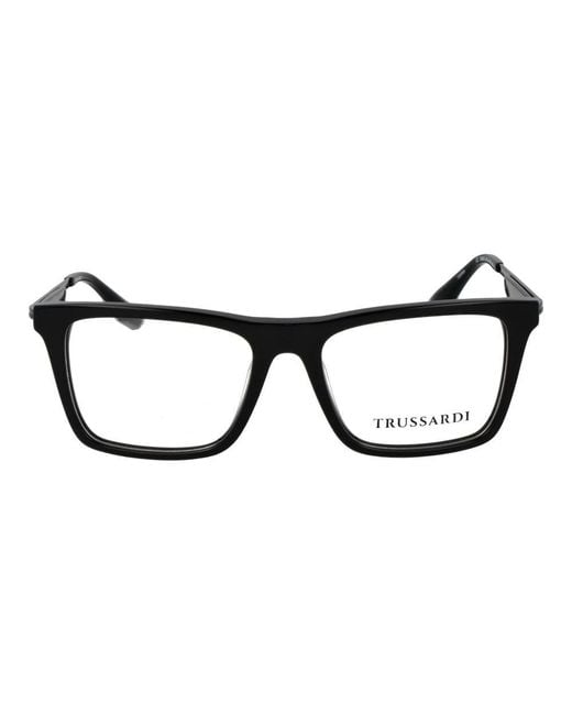 Trussardi Black Acetate Glasses (frames) for men