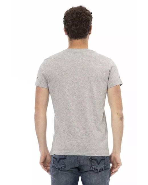 TRUSSARDI ACTION Gray Cotton Men's T for men