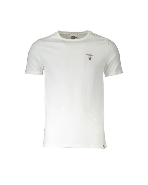Aeronautica Militare White Cotton T-Shirt for men