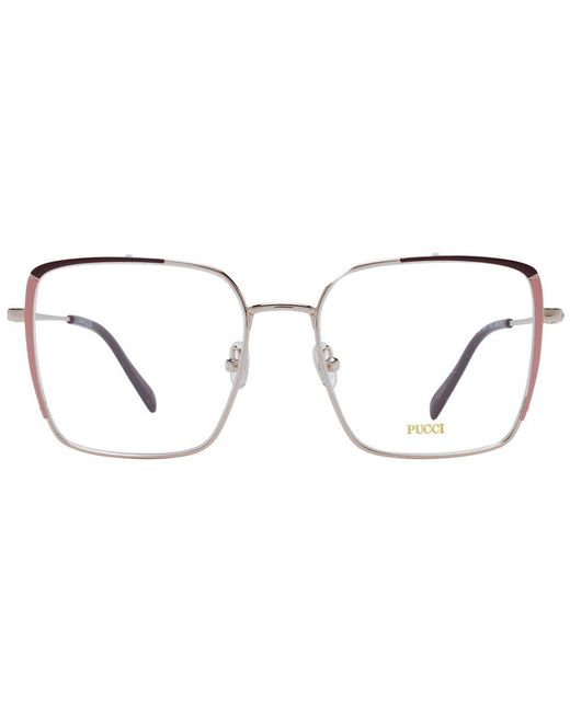 Emilio Pucci Metallic Silver Metal Glasses (frames) for men
