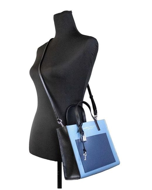 Marc Jacobs Mini Grind Colorblock Leather Tote Bag In Blue Heaven Multi At Nordstrom Rack