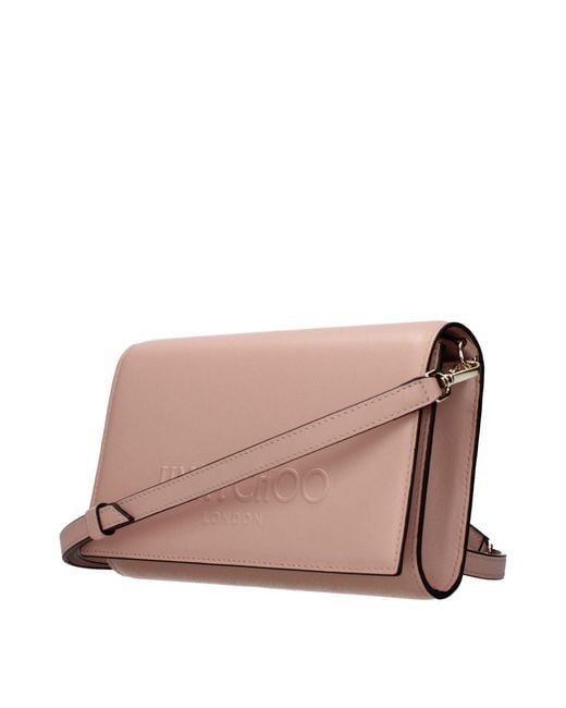 Jimmy Choo Pink Leather Clutch Bag