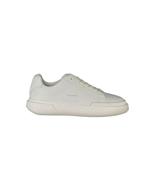 Calvin Klein Gray Leather Sneaker