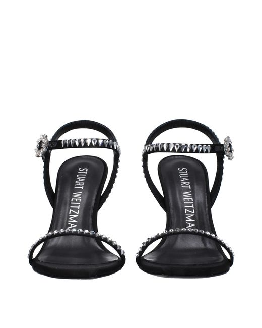 Stuart Weitzman Black Satin Sandal for men