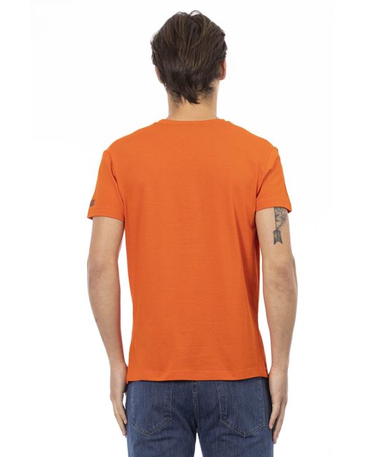 TRUSSARDI ACTION Orange Cotton T for men