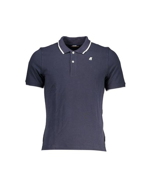 K-Way Blue Cotton Polo Shirt for men