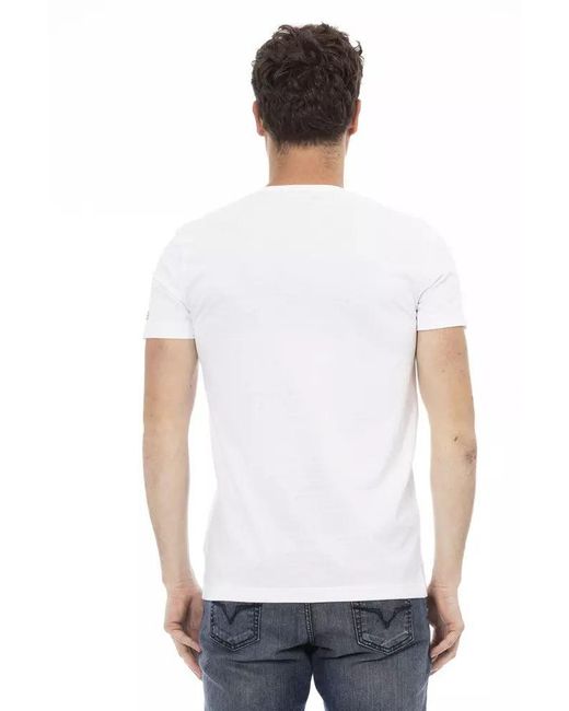 TRUSSARDI ACTION White Cotton T-Shirt for men