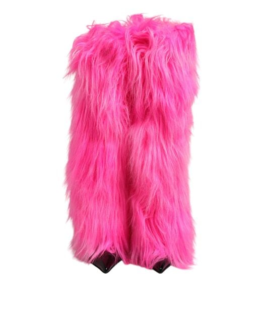 Dolce & Gabbana Pink Winter Boots