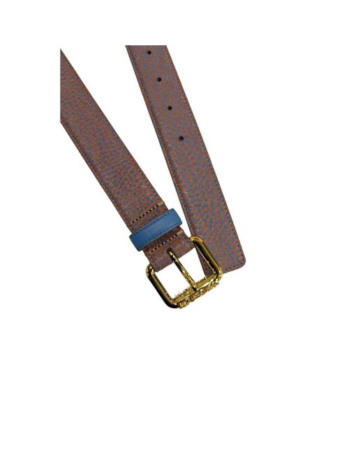 Borbonese Luxury Leather Belt with Gold Buckle Women Brown Belts Borbonese Brown Leather Belt With Gold Buckle | Lyst main image 4
