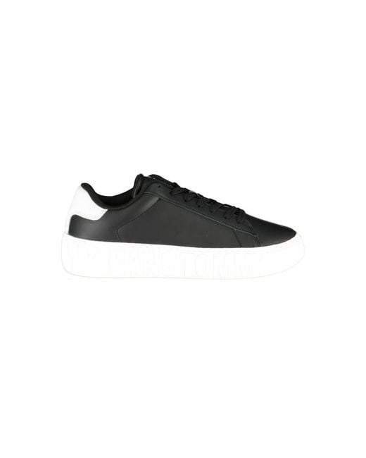 Tommy Hilfiger Black Platform Sneakers Jeans Style for men