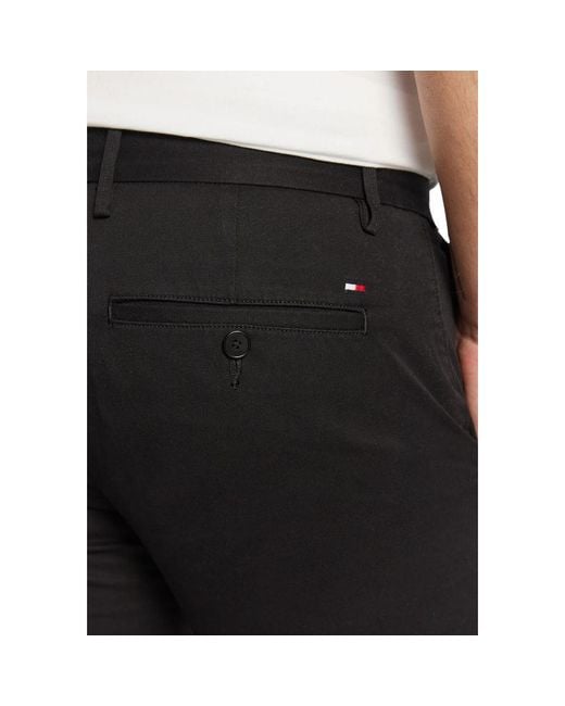 Tommy Hilfiger Black Recycled Cotton Skinny Pants for men