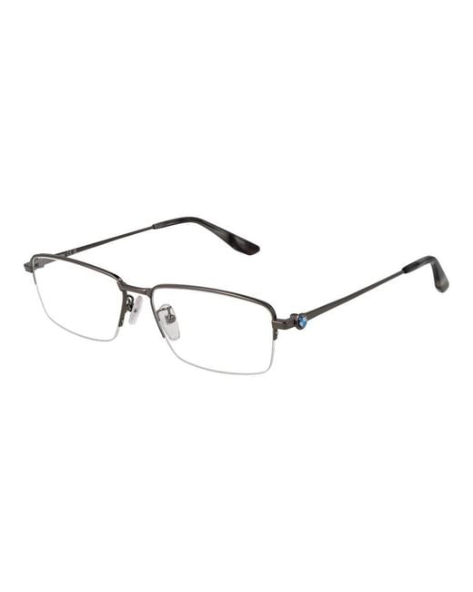 BMW Metallic Gray Metal Glasses (frames) for men