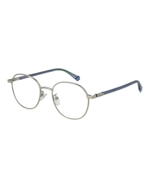 Polaroid Metallic Silver Metal Glasses (frames)