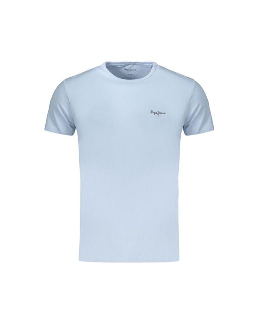 Pepe Jeans Blue Azzurro Cotton Mens T for men
