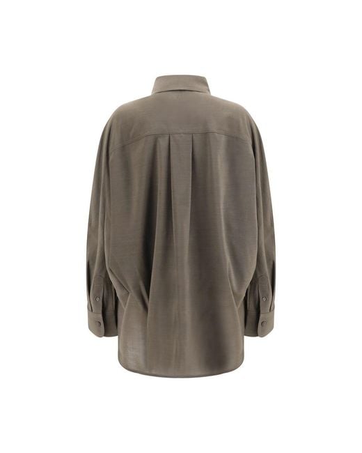 Jacquemus Brown Gray Cotton Shirt