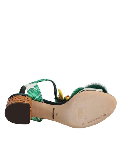 Dolce & Gabbana Green High Heel Sandals