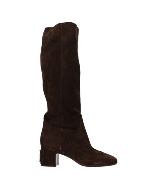 Casadei Brown Boots Suede/Cocoa