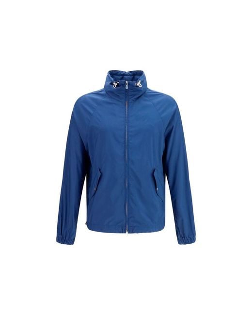 Brunello Cucinelli Blue Polyester Shell Jacket for men