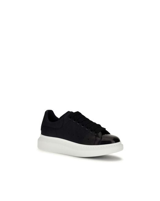 McQueen Black Blue Calf Leather Bos Taurus Chunky Sneakers for men