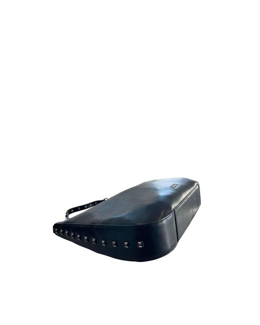 Twinset Blue Black Pu Shoulder Bag
