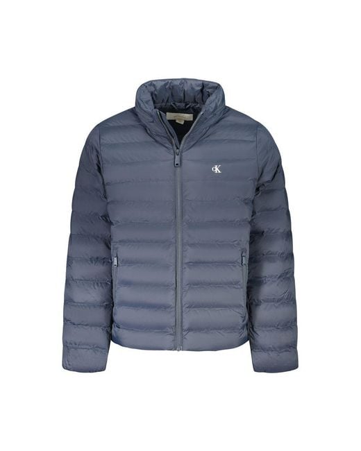 Calvin Klein Blue Blu Poliammide Jacket for men