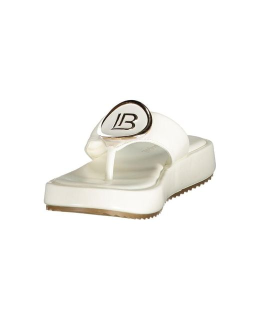 Laura Biagiotti White Polyurethane Sandal