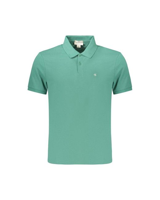 Calvin Klein Green Verde Cotton Mens Polo for men
