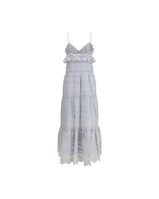 Isabel Marant Gray Blue Cotton Casual Dress