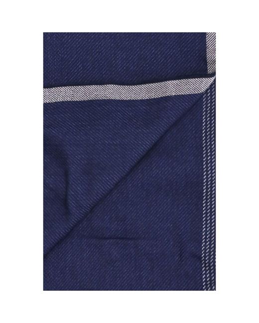Brunello Cucinelli Blue Cashmere Scarf for men