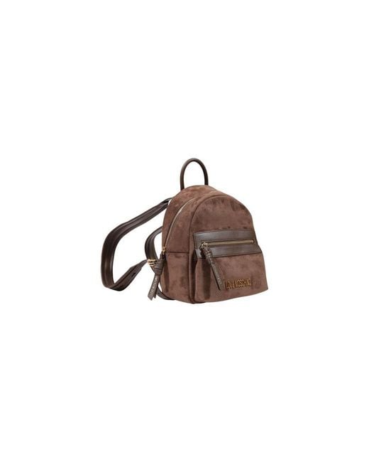 Love Moschino Brown Polyester Backpack