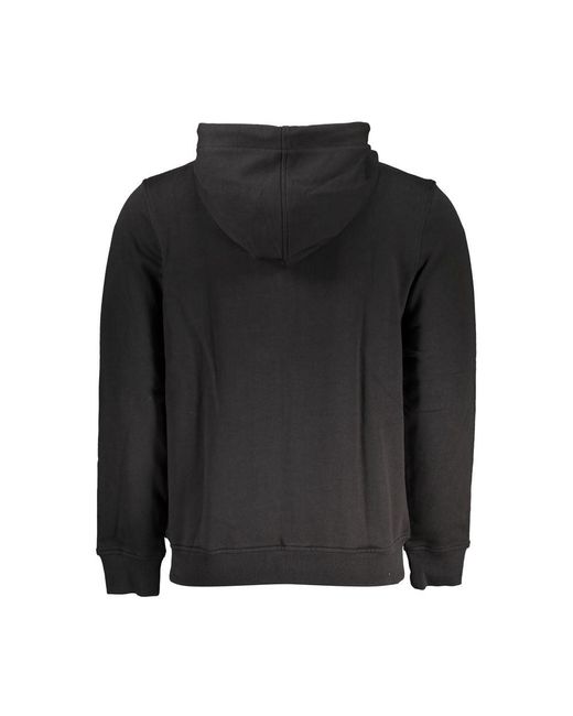 K-Way Black Chic Hooded Sweater With Contrast Details for men