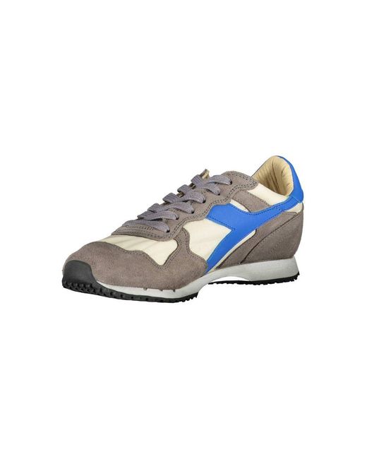 Diadora Blue Grigio Leather Sneaker