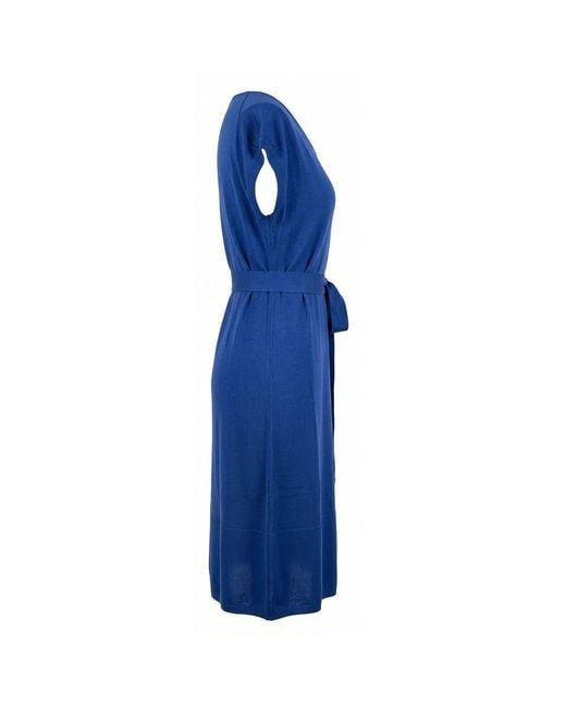Malo Blue Silk Dress