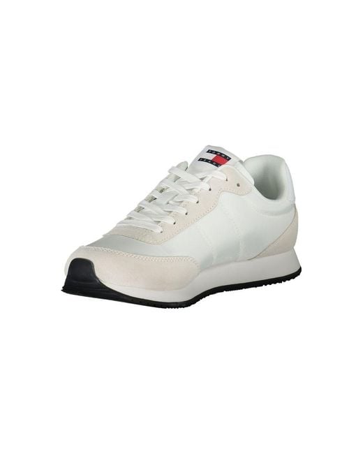 Tommy Hilfiger White Sleek Sneakers With Contrasting Details for men