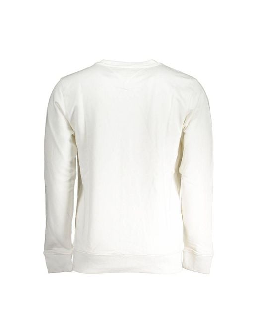 Tommy Hilfiger White Bianco Cotton Mens Sweatshirt for men