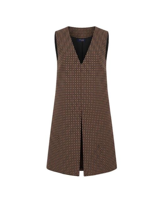 Trussardi Brown Beige Polyester Dress