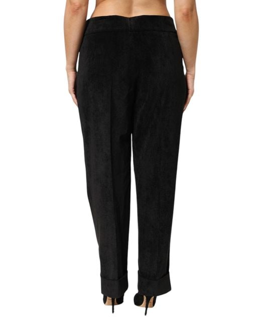 Bencivenga Black High Waist Straight Dress Trouser Pants